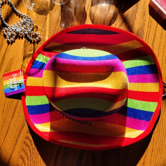 Rainbow Cowboy Hat ~ LGBTQ ~ Rainbow ~ Unisex ~ Festival ~ Parade~ Pride! - Picture 11 of 16